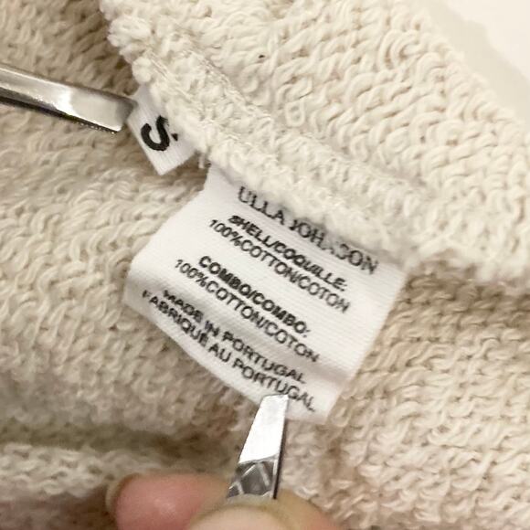 nwot ULLA JOHNSON Sweatshirt Sweater S Beige/Cream “Philo” Puff Long-sleeve - Picture 5 of 8